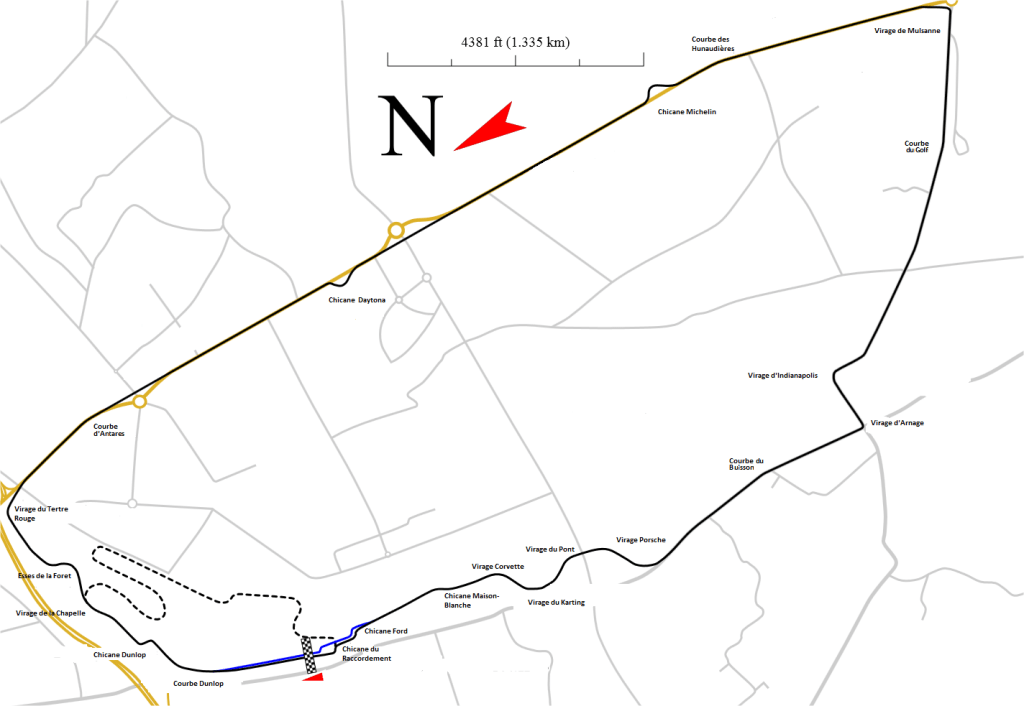 Map of the Circuit de la Sarthe, by Will Pittenger and shared under CC-BY-SA 3.0 (https://creativecommons.org/licenses/by-sa/3.0)
