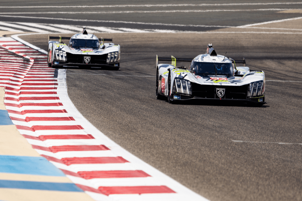 The new 2024 version of the Peugeots run in line astern