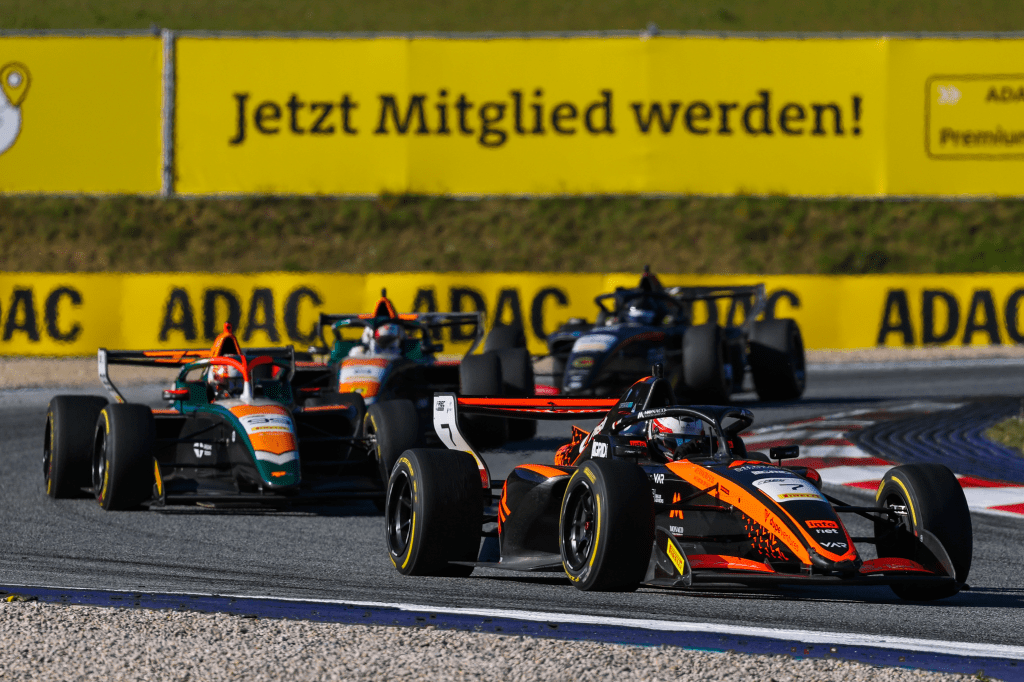 FREC cars take a corner at the Red Bull Ring in Styria, Austria. The gaps between them are relatively small, certainly compared to what they'd have been last year.